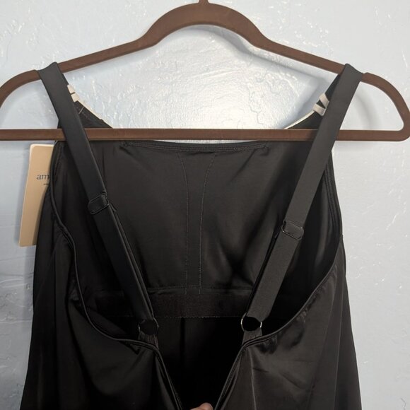 Womens Ravello Black Tankini Swim Top S Adjustable Straps Contrast Piping NWT - Picture 4 of 16